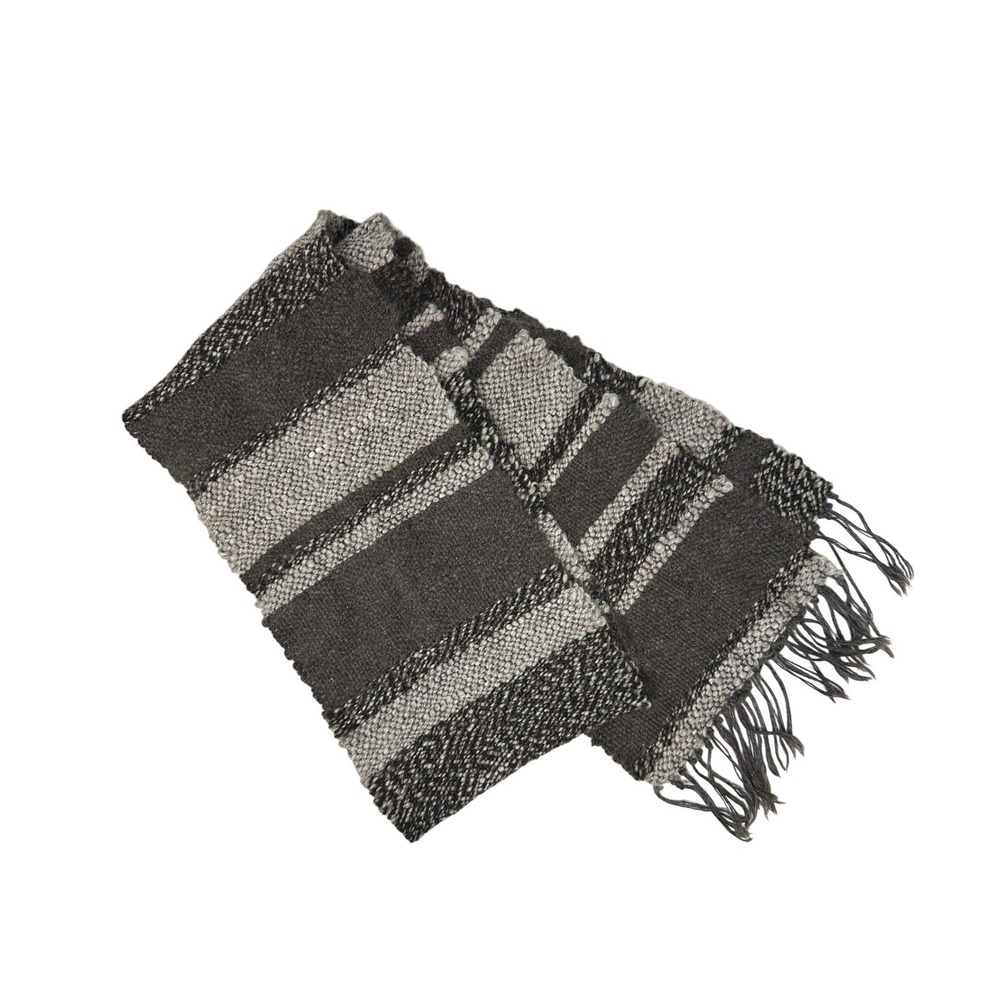 Unbranded Woven Wool Tasseled Scarf‎ Browns 9 x 72"